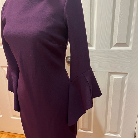 Beautifully lined, split bell sleeve dress - Picture 5 of 6